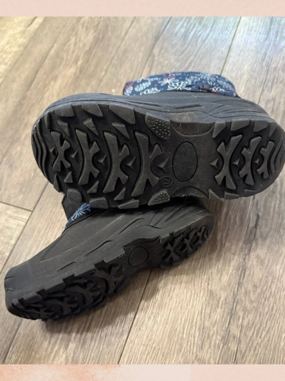 Girls Floral Winter Snow Boots